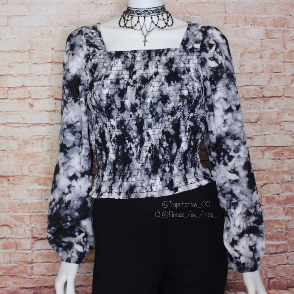 Good Luck Gem | Square Neck L/S Tie Dye